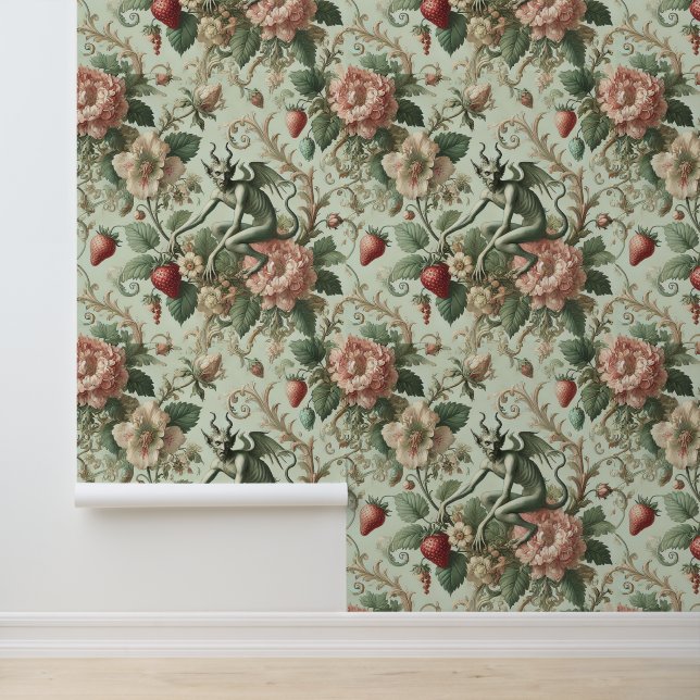 Strawberry Sins – Gothic Baroque  Wallpaper (Application)