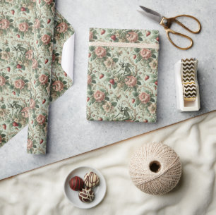 Strawberry Sins – Gothic Baroque Wrapping Paper