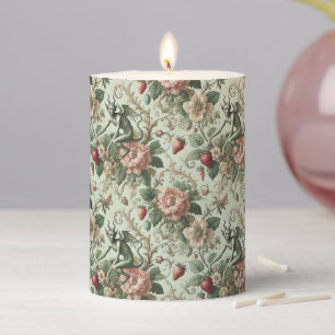 Strawberry Sins – Gothic Ritual in Delirium Pillar Candle