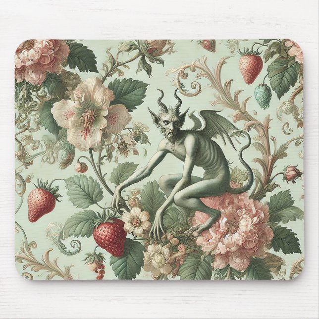 Strawberry Sins – Gothic Victorian  Mouse Pad (Front)