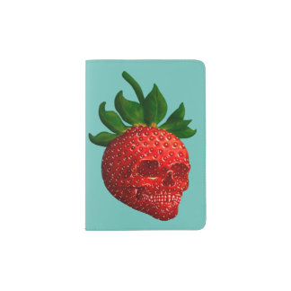 Strawberry Skull  Passport Holder