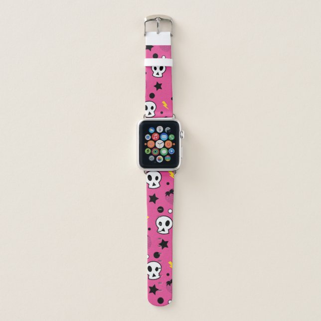 strawberry skulls! apple watch band (Front)