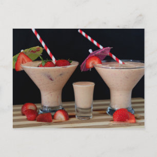 Strawberry Smoothie Postcard