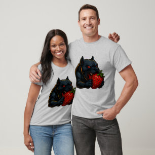 Strawberry Snarl – Glow Bulldog Couple T-Shirt