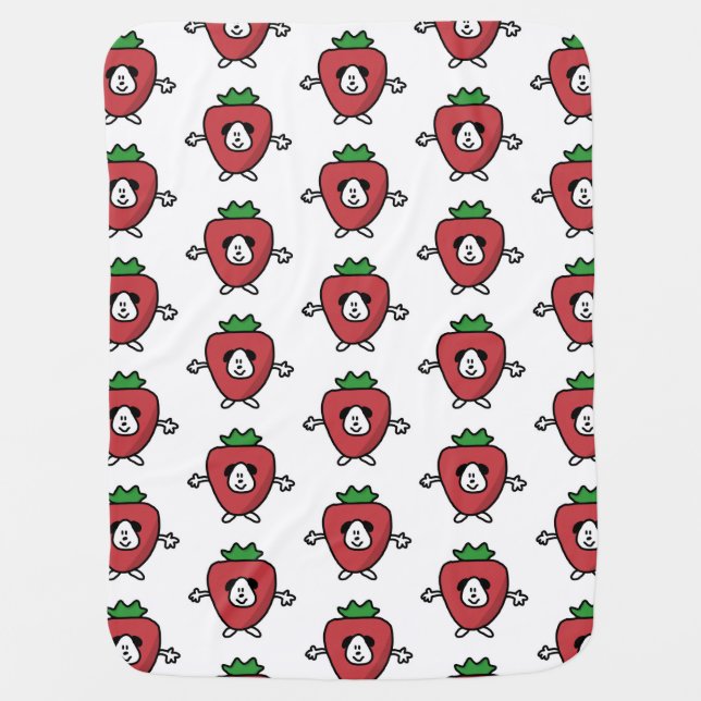Strawberry Snoopy Baby Blanket (Front)