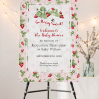 Strawberry So Berry Sweet Pink Gingham Girl Shower