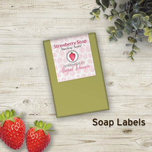 Strawberry Soap  Artisan Handmade Homemade Label