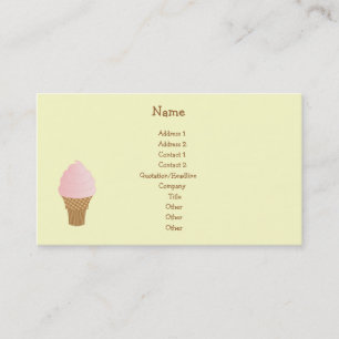 Strawberry Soft Serve Business Card