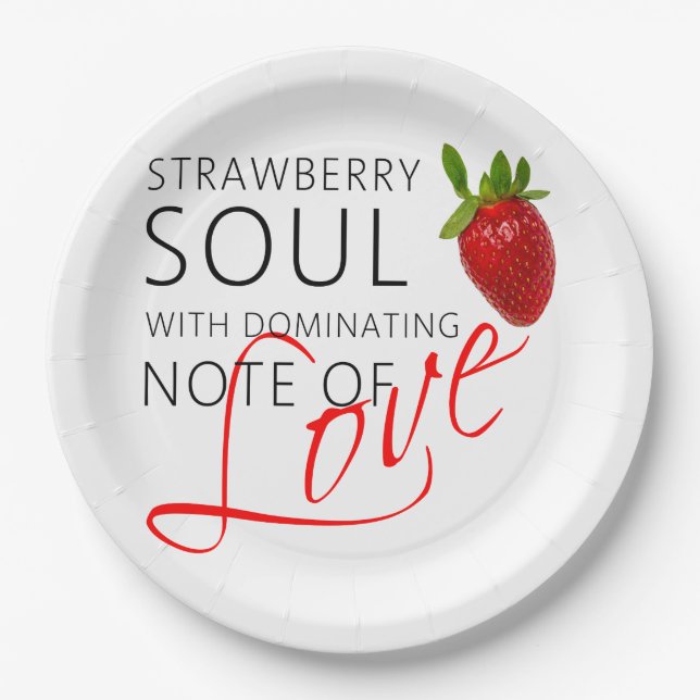 Strawberry Soul Paper Plates (Front)