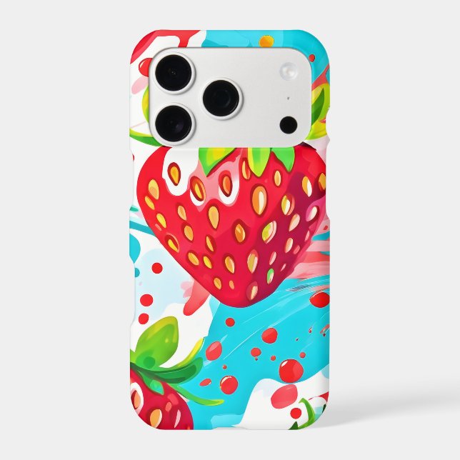 Strawberry Splash Pattern Iphone Case (Back)