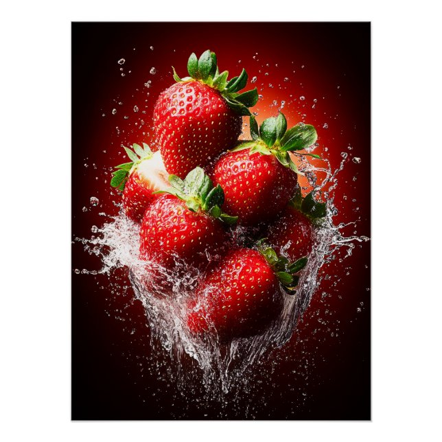 Strawberry Splash Poster (Front)