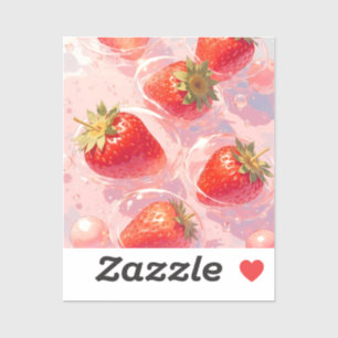 Strawberry Splash Sticker