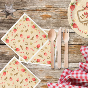 Strawberry Stampede Birthday  Napkins
