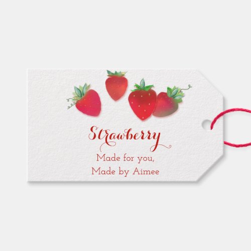 Strawberry Stems Gift Tags