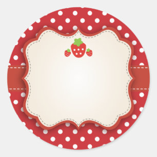 Strawberry Sticker Label
