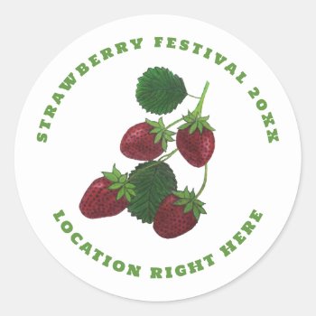 Strawberry Stickers by SayItNow at Zazzle