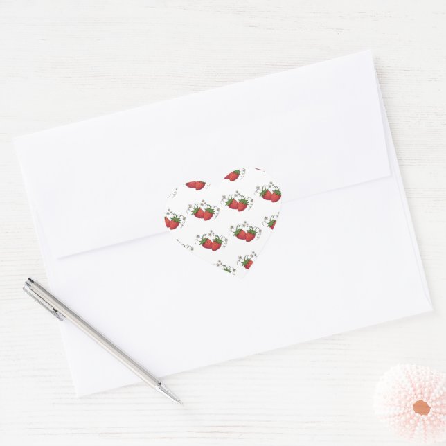 Strawberry Stickers (sheet of 20) (Envelope)