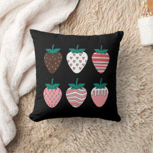 Strawberry Strawberries Fruit Lover Farmers Garden Throw Pillow