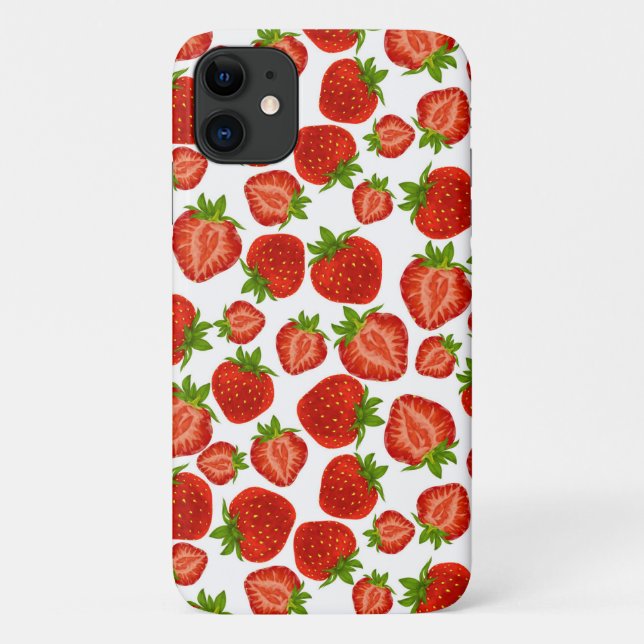 Strawberry Strawberries Red Pattern Case-Mate iPhone Case (Back)