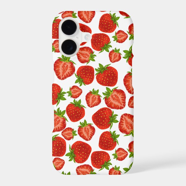 Strawberry Strawberries Red Pattern Iphone Case (Back)