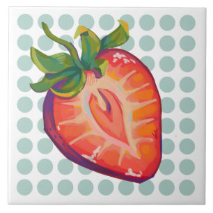 Strawberry, strawberry ceramic tile