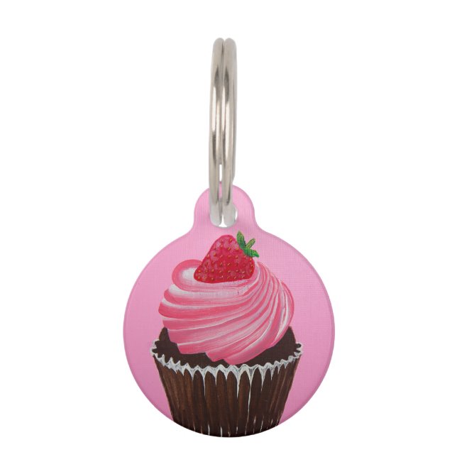 Strawberry Sugar Pet ID Tag (Front)