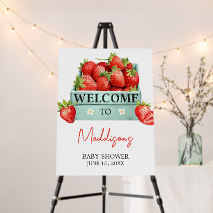 Strawberry Summer Baby Shower Welcome Sign