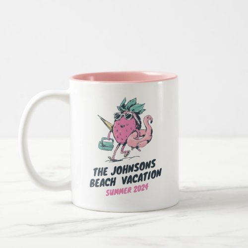 Strawberry Summer Family Reunion Beach Vacation Two_Tone Coffee Mug