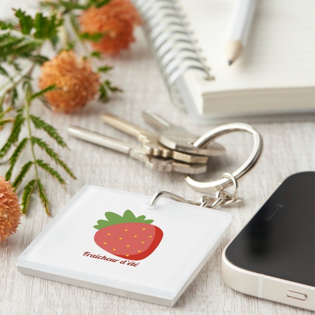 Strawberry Summer Freshness Keychain (Front Right)