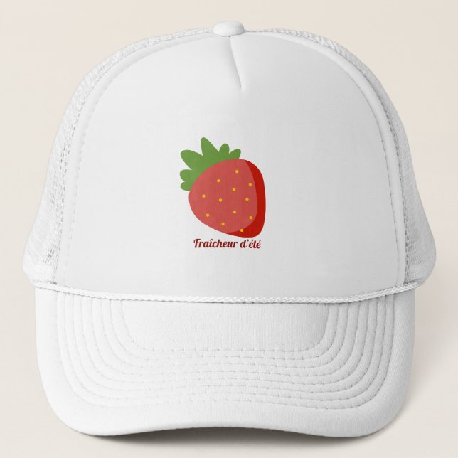 Strawberry Summer Freshness Trucker Hat (Front)