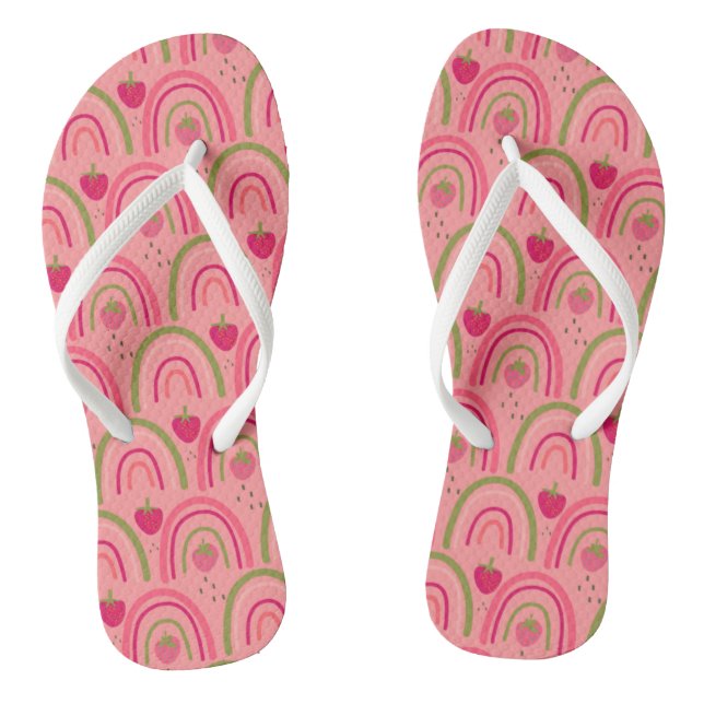 Strawberry Summer Fun  Flip Flops (Footbed)