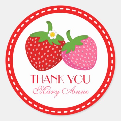 Strawberry Summer Thank You Favor Tag