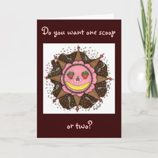 Strawberry Sun Days - Greeting card (chocolate)