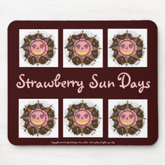 Strawberry Sun Days - Mousepad (chocolate brown)