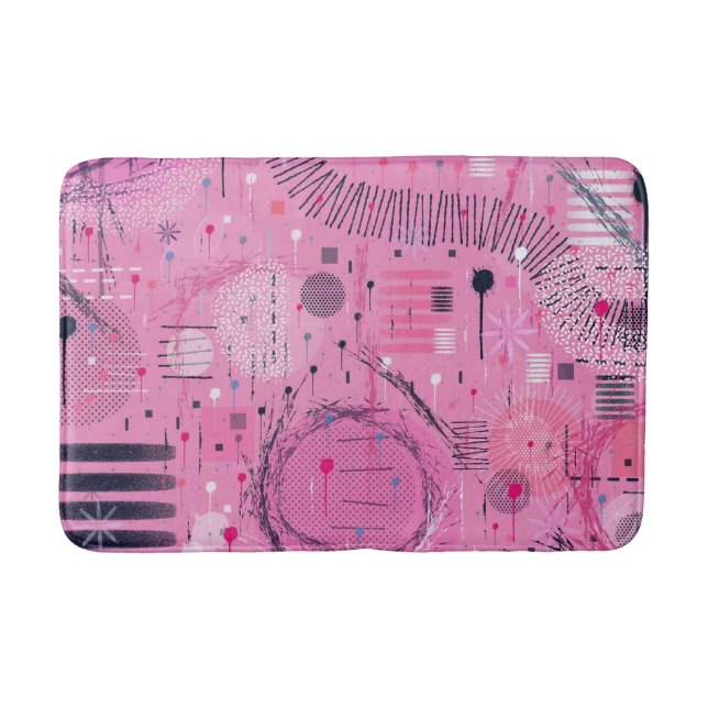 Strawberry Sundae Abstract Art  Bath Mat (Front)
