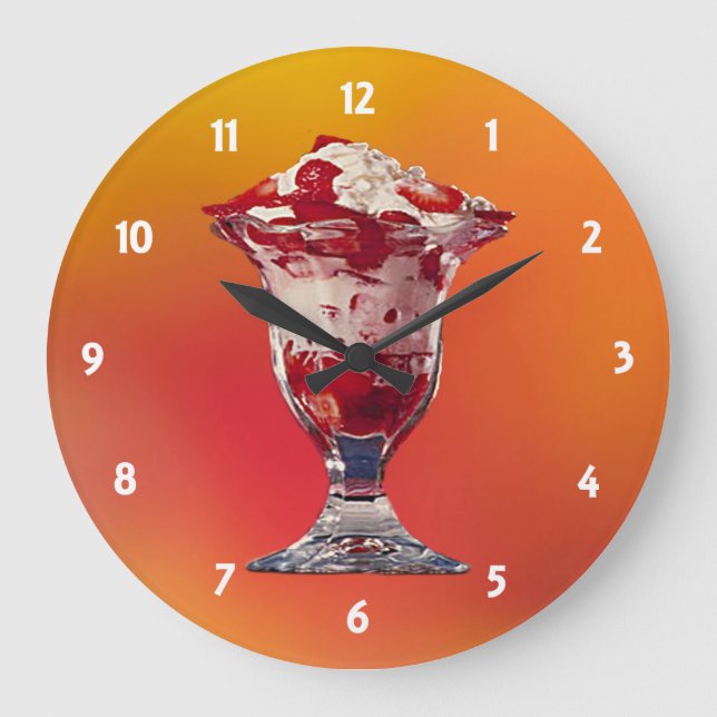 Strawberry Sundae Clock (Front)