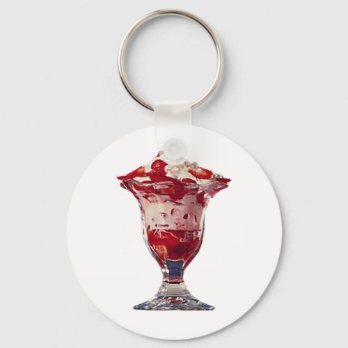 Strawberry Sundae Keychain