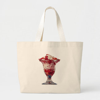 Strawberry Sundae Large Tote Bag