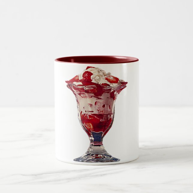 Strawberry Sundae Two-Tone Coffee Mug (Center)