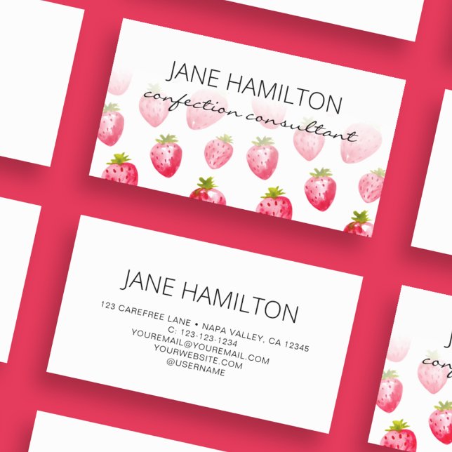 Strawberry Sweet Confections Profile Business Card (Creator Uploaded)