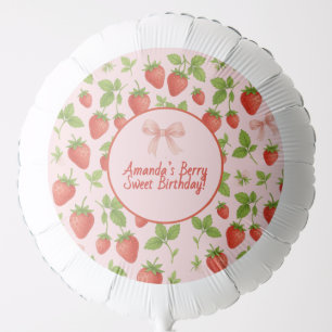 Strawberry Sweet Kids Birthday Party - Balloon