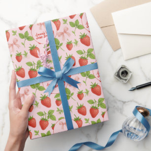 Strawberry Sweet Kids Birthday Party -  Wrapping Paper