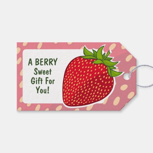 Strawberry Sweet Message Gift Tags