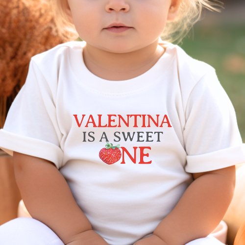 Strawberry Sweet One Berry First 1st Birthday Toddler T_shirt