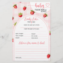 Strawberry Sweet Rustic Baby Girl Shower Game