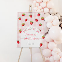 Strawberry Baby Shower Welcome Sign | Berry Sweet