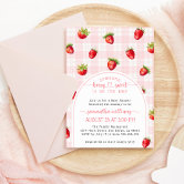 Editable Strawberry Baby Shower Invitation Berry Sweet Baby Shower Invite  Berry Sweet Baby Shower Invite Printable 236V1 1 -  Norway