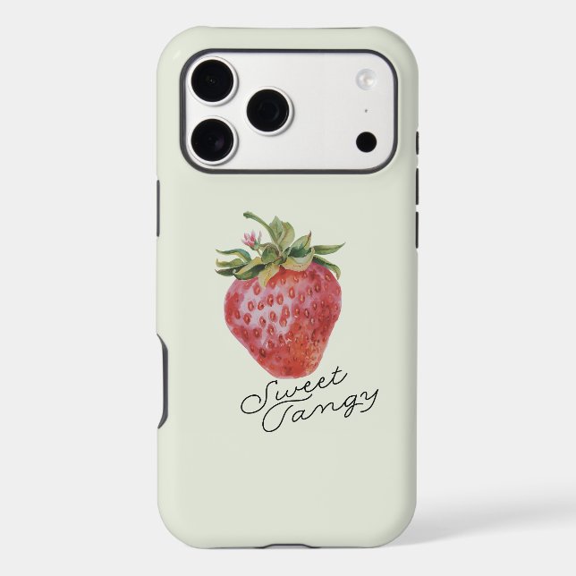 Strawberry ; Sweet & Tangy Case-Mate iPhone Case (Back)