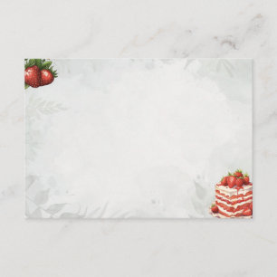 Strawberry Sweet Treat Basic Blank Recipe Card