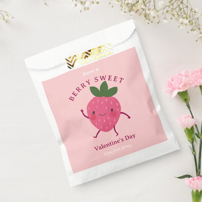 Strawberry Sweet Valentine  Favor Bag (Sealed)